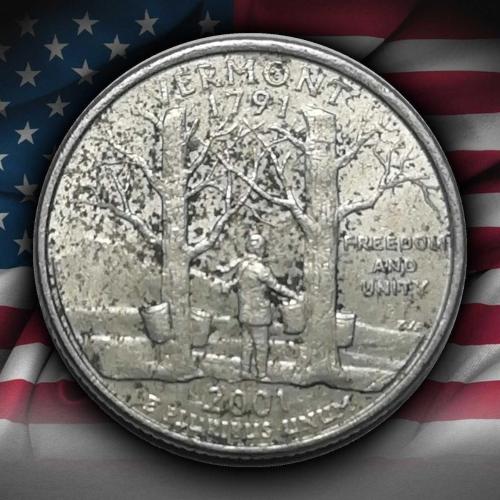 ABD 2001 Yılı ¼ Dolar Vermont ÇÇT