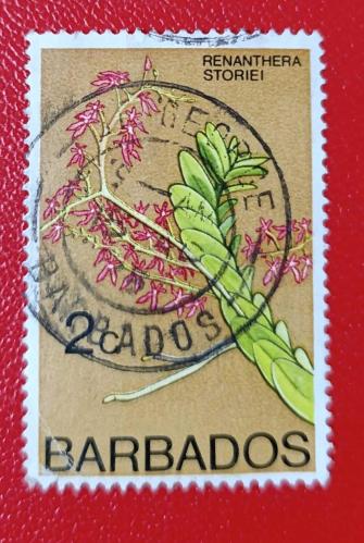 Barbados_ damgalı pul