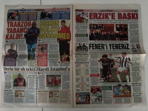 FOTOGOL GAZETESİ - 18 OCAK 2008 CUMA - KARTAL'DAN CİMBOM'A YILIN ÇELMESİ: BOUMSONG - BEŞİKTAŞ, GALATASARAY'IN DA İSTEDİĞİ JUVENTUSLU YILDIZ SAVUNMACIYI BİTİRMEK ÜZERE - RONALDO'DA SON KARAR PAZARTESİ - FENERBAHÇE YÖNETİMİ BREZİLYALI YILDIZ İÇİN MILAN'DAN GELECEK SON HABERİ BEKLİYOR - ASLAN'DA KALE GÜVENDE: ISAKSSON İMZALADI - İSVEÇLİ ELDİVEN RESMEN ASLAN OLDU - TRABZON'DA YATTARA KRİZİ BÜYÜYOR - GİNELİ YILDIZIN RUSYA'YA GİTMEK İSTEMESİ CAMİAYI KARIŞTIRDI - ERSUN YANAL: 