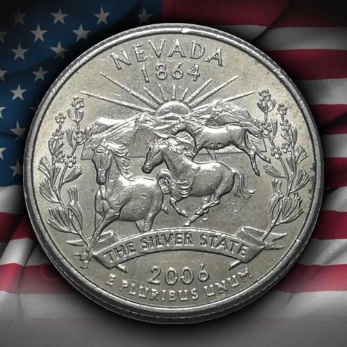 ABD 2006 Yılı ¼ Dolar Nevada ÇİL