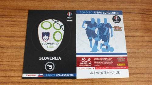 2016 Panini Road to UEFA EURO Slovenija Logo card No:21