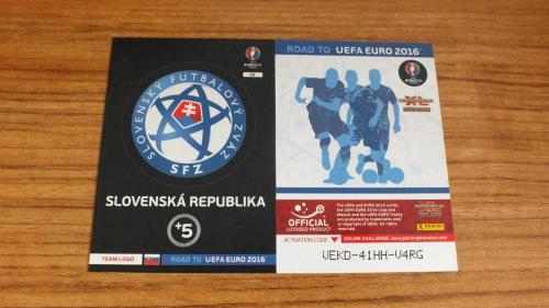 2016 Panini Road to UEFA EURO Slovenská Republika Logo card No:22