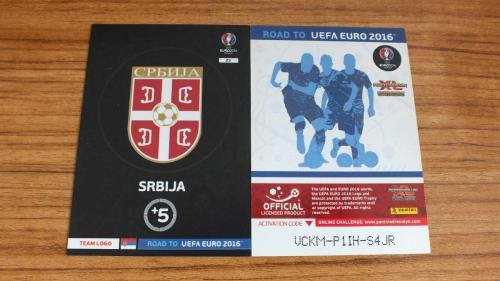 2016 Panini Road to UEFA EURO Srbija Logo card No:23