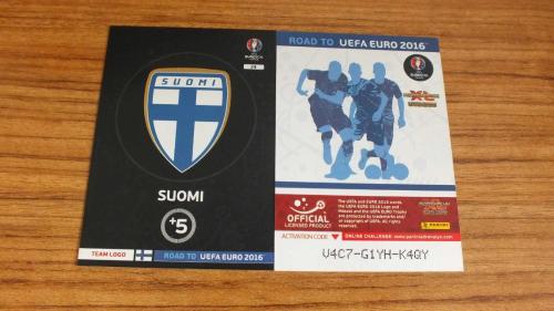 2016 Panini Road to UEFA EURO Suomi Logo card No:24