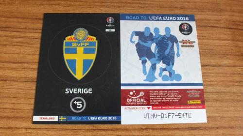2016 Panini Road to UEFA EURO Sverige Logo card No:25