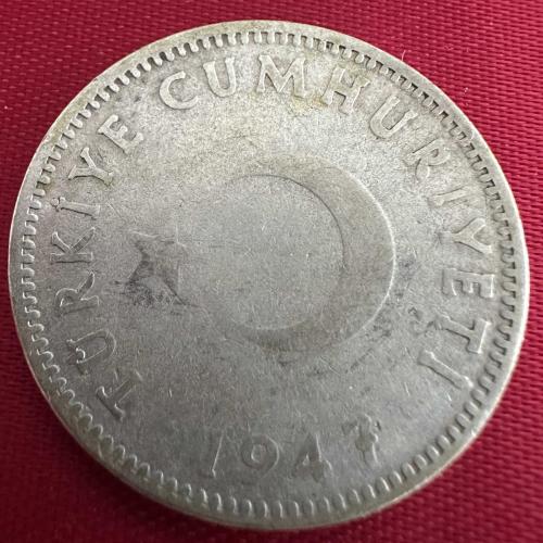 Türkiye 1 Lira 1947. Gümüş.