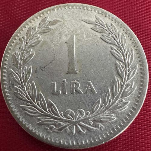 Türkiye 1 Lira 1947. Gümüş.