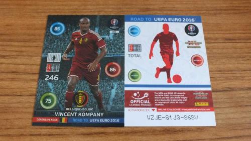 2016 Panini Road to UEFA EURO Vincent Kompany Defensive Rocks card No:316