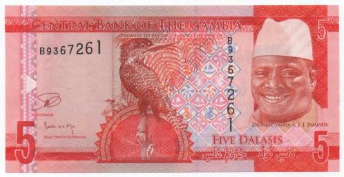 Gambiya 2015 Yılı 5 Dalasi çil