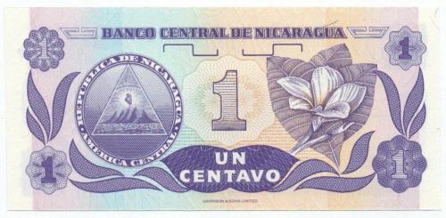 Nikaragua 1991 Yılı 1 Centavo çil