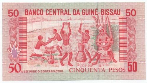 Gine-Bissau 1990 Yılı 50 Peso çil