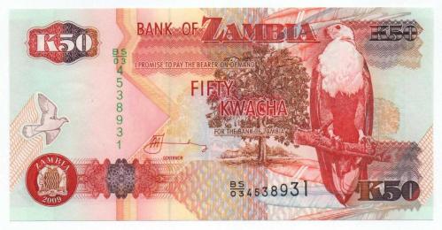 Zambiya 2009 Yılı 50 Kwacha çil