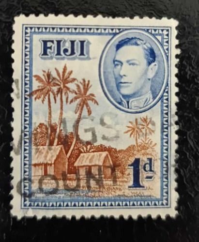 İngiliz Sömürgesi Fiji- 1938_ damgalı pul