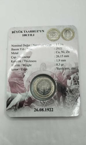PARA; BÜYÜK TAARUZUN 100. YILI ANISINA DARPHANE TARAFINDAN BASILAN KABINDA( ENDER KAP ) HATIRA PARASI 378