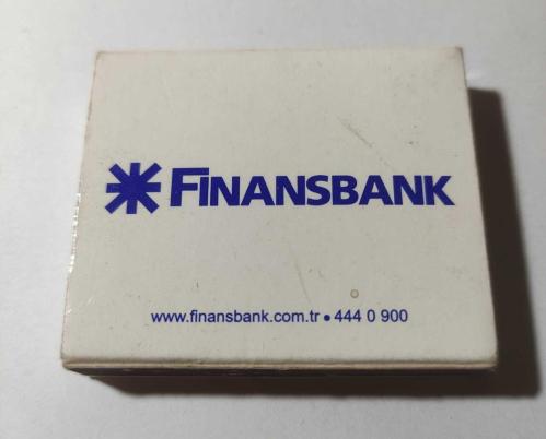 20594-KOLEKSİYONLUK FINANSBANK//MEZZALUNA REKLAMLI**  KİBRİT KUTUSU*