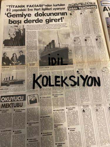 SABAH YILDIZI 2 AKTÜELİTE VE MAGAZİN GAZETESİ - DOĞUM GÜNÜ HEDİYESİ (TURKİSH - NEWSPAPER) - 22 EKİM 1987 - TAM TAKIM 8 SAYFADIR -Titanic faciası-Titanik-Eva Hart-Brigitte Nielsen-Sylvester Stallone-Luca-Tanju Okan-Gönül Taner-Leyla Somer-Orhan Uçan-Müşerref Akay-Sibel Can-Ayşe Tunalı-Nesrin Üter-Sema Ramazanoğlu-Türkan Özil-Esra Onur-Nihal Ayaydın-Rani Pirinçcioğlu-Meral Gaspralı-Peter de Uria-Bengu Baltacıoğlu-Robert DeNni-Luca Denvni-Bozhan Özartan-Paola Oktay Malkoç-Sadman İn-Melike Karameteh-Şebnem Çağa-Safi Kibar-Erol Aksoy-Ajda Han-Erol Simavi-Çiğdem Akın-Güler Yiğit-Ali Satı-Özlem Göksoy-Esin Atacık-Zihni Bar-Nişan Deniz Füsunbirek-Fevzi Bar-SEKS manyağı Brigitte-BU POZLAR KİME-KENDİNDEN GEÇMİŞ-KİMSEDEN UTANMIYORLAR-BAZAN DA ERKEK GİBİ-Bu nasıl öpmek-3,5 yılın acısı akacak-DAYANAMADI-HARIL HARIL ÇALIŞIYOR-Duvara değil Rambo’ya çarptılar-GERÇEK POLİSLER ROL KESTİ-RAMBO İLE BAŞLARI DERTTE-Leyla Somer’in başı dertte-50 milyonluk sıkıntı-BEN MASUMUM-SÖZ SAVUNMANIN-Müşerref koktu-5 K