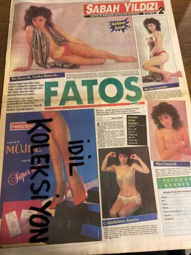 SABAH YILDIZI 2 AKTÜELİTE VE MAGAZİN GAZETESİ - DOĞUM GÜNÜ HEDİYESİ (TURKİSH - NEWSPAPER) - 31 ARALIK 1987 - TAM TAKIM 8 SAYFADIR -Fatoş-Leyla Somer-Fatoş Fidan-Mustafa Topaloğlu-Muslu Topaloğlu-Sibel Can-Müslüm Demirci-Nükhet Duru-İlhan Köseoğlu-Arzu Ece-Whitney Houston-Cemil F Çatala-Ta-ra Gürses-Ayşe Kartal-Nükhet Duru-Tom Cruise-Rıza Kocaoğlu-David Hasse Hoff-Sakıp Sabancı-Kitap Perhiz-Didem Gürdamar-Cem Hakko-Nahit Duru-Ülkü Erakalın-Atilla Arcan-Charles Dickens-Mehmet Ali Kamran-Nursel Akıncı-Robert De Niro-Tülay Karaca-Emel Kasapoğlu-Hülya Öztürk-Magda Yelkovan-Berrin Çetiner-Necla Arat-Fevziye Camcı-Cemil İpekçi-Verda Aras-Bülür Kalka-İstanbul’da İlhan Güler-Ahmet Eraslan-Hülya Gönensin-F Suna Zirek-Dilerim Dırer-Banu Ürer-Kursetçioğlu-Güzin Arıman-Müjdat Gezen-Leventler-Affan Başak-Oya Başak-Halit Bezmen-Osman Özdemiroğlu-Hülya Gönensin-Sevin Okay-Şengül Balkışırı-Bayan Cezayıroğlu-Kadriye Serpil İnsel-Necmi Hüsnü Kasa-Selçuk Figaro-İnnova-Ali Yalçın-SABAH YILDIZI-Haftanın Güz