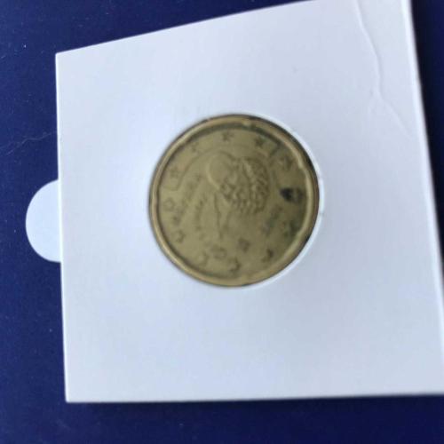 İSPANYA 20 EURO CENT 2001-M (KAPAMALI)