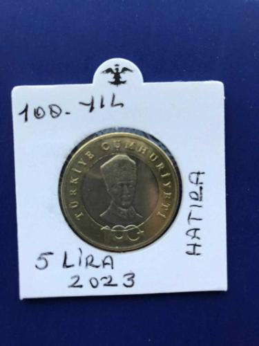 5 LİRA 100. YIL HATIRA 2023 ÇİL (KAPAMALI)