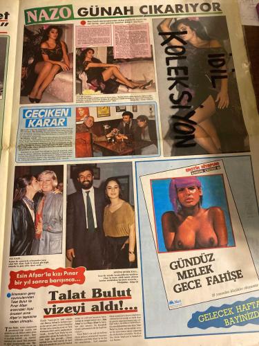 SÜPER GAZETE AKTÜELİTE VE MAGAZİN GAZETESİ - DOĞUM GÜNÜ HEDİYESİ (TURKİSH - NEWSPAPER) - 7 KASIM  1985 - TAM TAKIM 4 SAYFADIR -Murtaza Elgin-Müjde Ar-Ahu Tuğba-Hülya Koçyiğit-Bahar Öztan-Mine Çayıroğlu-Ayşegül Aldinç-Nazan Şoray-Erol Evgin-Esin Afşar-Talat Bulut-Şeher Şeniz-Derya Tuna-İbrahim Tatlıses-Ferhan Şavlı-İbo