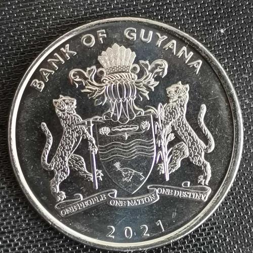 GUYANA 2021 YILI 100 DOLAR HATIRA MİNELİ ÇİL    HATIRA  55th Anniversary - Independence