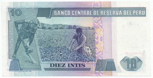 Peru 1987 Yılı 10 INTIS çil