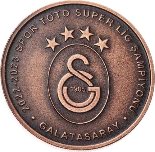 2023 - Galatasaray 23.Şampiyonluk  Bronz Hatıra Para *Sertifikalı* - ÇİL  TCH419