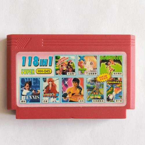 ATARİ KASETİ 118  In 1 - ( Tennis, Ninja, Kung Fu, Pinball, Bird Weer )