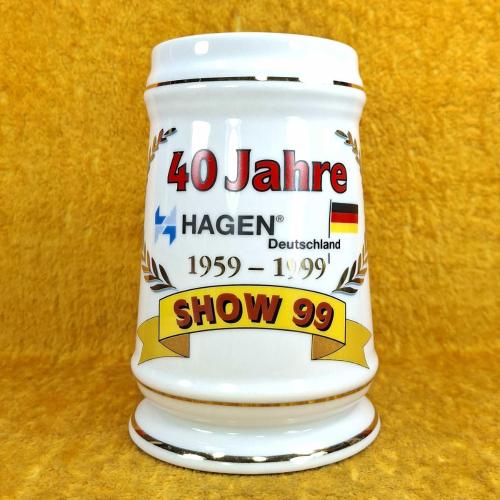 VINTAGE 40 JAHRE HAGEN DEUTSCHLAND 1959-1999 HATIRA PORSELEN KUPA