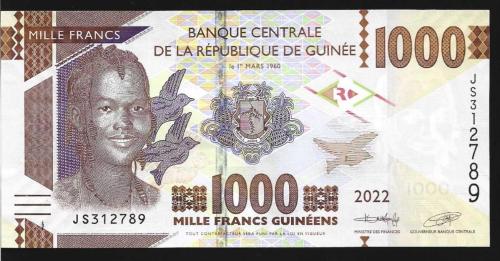 ** GİNE ( 1.000 * FRANCS ) 2022 - ÇİL