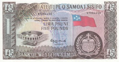 SAMOA ADASI 2024 YILI 5 PAUNDS / ÇİL  KONDİSYON
