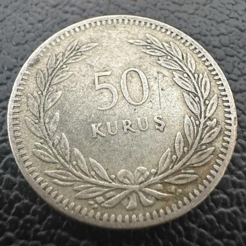 Türkiye 50 Kuruş 1947. Gümüş.