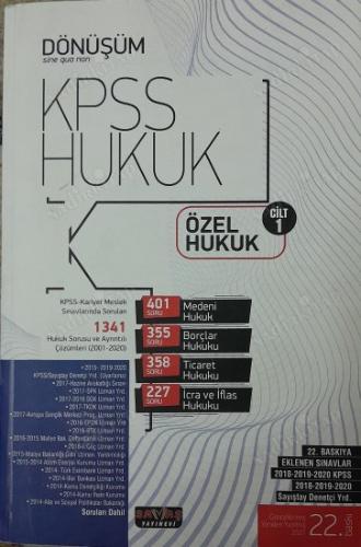 Savaş Yayınevi Dönüşüm Kpss Hukuk-Özel Hukuk Cilt-1 22. Baskı