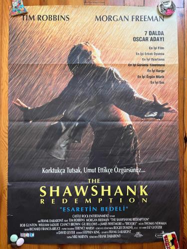 Esaretin Bedeli / The Shawshank Redemption Orijinal Film Afişi - Tim Robbins Morgan Freeman