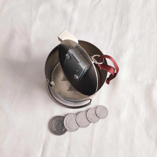 HALKBANK Yuvarlak Metal Kumbara ( Anahtarlı )