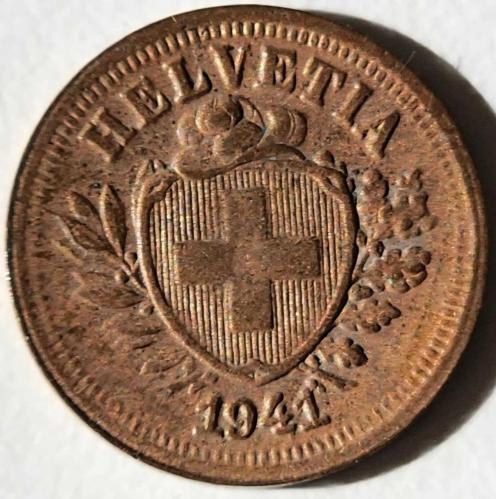1941 - İSVİÇRE - 1 Rappen  ( ÇOK ÇOK TEMİZ )