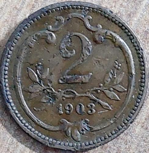 AVUSTURYA 2 Heller, 1903 ÇT (Franz Joseph I.)