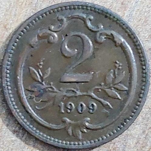 AVUSTURYA 2 Heller, 1909 ÇT (Franz Joseph I.)
