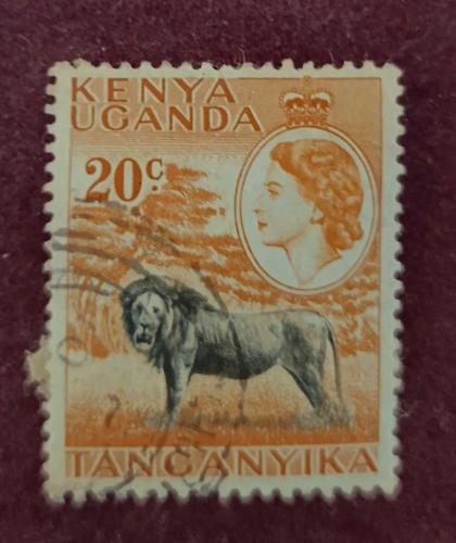 İngiliz Sömürgesi Kenya Uganda ve Tanganika_ 1953 _ damgalı