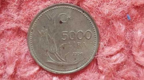 1994 yılına ait 5000 Lira