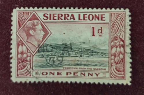İngiliz Sömürgesi Sierra Leone_ damgalı pul