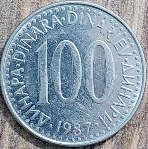 YUGOSLAVYA 100 Dinar, 1987 ÇA+