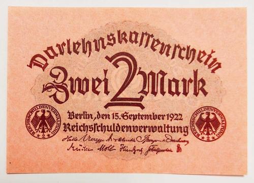 LOT.6 » Almanya Asırlık Banknot 2 Mark.. ((1922))