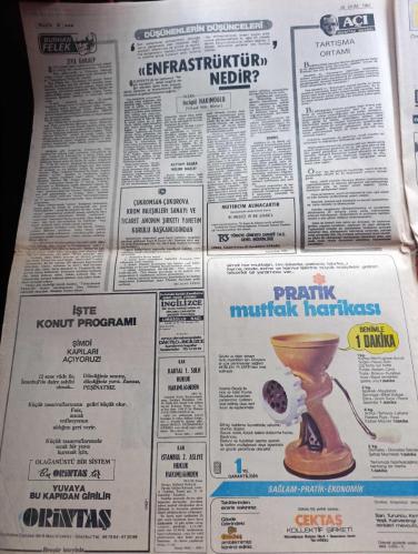 Milliyet Gazetesi - Turkish Newspaper - 28 Ekim 1981 - Türk Ticaret Bankası'nın Atatürk'ün 100. doğum yılı dolayısıyla düzenlediği Türkiye fotoğraf sergisi dün Atatürk Kültür merkezi'nde açıldı - bir demagog mu yazan Mehmet Barlas başyazı - meclis başkanlık divanını seçti ikinci turda Sadi Irmak 158 oyun 67'sini aldı - Başbakan Bülend Ulusu Türkçe yardım almak için kapı kapı dolaşmak durumunda değil - asker belediye başkanları 1 ocak'ta orduya dönecek - Ziya Gökalp yazan Burhan Felek - özel güvenlik örgütlerinin çalışma esasları saptandı para taşımada değişik saat ve güzergah kullanılacak - devlet başkanı Kenan Evren başarılı muhtarları kabul etti fotoğraf - ameliyatla kadın olan Nilay şimdi ben neyim diyor - halkalı'da kurulacak 50 bin konuklu yeni kent projesi tamamlandı - ABD başkan yardımcısı George Bush ABD nükleer silahlarda indirim yapacak - Roma polisi Gökberk Ergenekon'a saldırıdan sonra Mehmet Ali Ağca dosyasını yeniden açtı -  Fenerbahçe - Federasyon Kupası