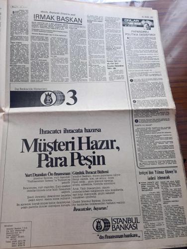 Milliyet Gazetesi - Turkish Newspaper - 28 Ekim 1981 - Türk Ticaret Bankası'nın Atatürk'ün 100. doğum yılı dolayısıyla düzenlediği Türkiye fotoğraf sergisi dün Atatürk Kültür merkezi'nde açıldı - bir demagog mu yazan Mehmet Barlas başyazı - meclis başkanlık divanını seçti ikinci turda Sadi Irmak 158 oyun 67'sini aldı - Başbakan Bülend Ulusu Türkçe yardım almak için kapı kapı dolaşmak durumunda değil - asker belediye başkanları 1 ocak'ta orduya dönecek - Ziya Gökalp yazan Burhan Felek - özel güvenlik örgütlerinin çalışma esasları saptandı para taşımada değişik saat ve güzergah kullanılacak - devlet başkanı Kenan Evren başarılı muhtarları kabul etti fotoğraf - ameliyatla kadın olan Nilay şimdi ben neyim diyor - halkalı'da kurulacak 50 bin konuklu yeni kent projesi tamamlandı - ABD başkan yardımcısı George Bush ABD nükleer silahlarda indirim yapacak - Roma polisi Gökberk Ergenekon'a saldırıdan sonra Mehmet Ali Ağca dosyasını yeniden açtı -  Fenerbahçe - Federasyon Kupası
