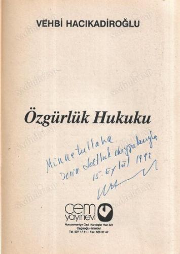 Özgürlük Hukuku (İmzalı)