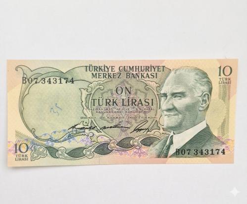10 Türk Lira 6 Emisyon Değerli *B* Serisi On Türk Lirası