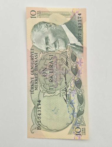10 Türk Lira 6 Emisyon Değerli *B* Serisi On Türk Lirası