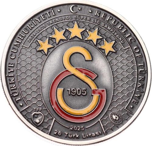 2023 - Galatasaray 25.Şampiyonluk Gümüş Hatıra Para *Sertifikalı* - ÇİL TCH445 #265
