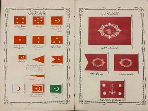 Denizcilik Bayrakları Albümü Seyr-i Sefain |  Devlet-i Aliye-i Osmaniye Sancaklarıyla Düvel-i Ecnebiye Bandıralarını Havi Albümdür